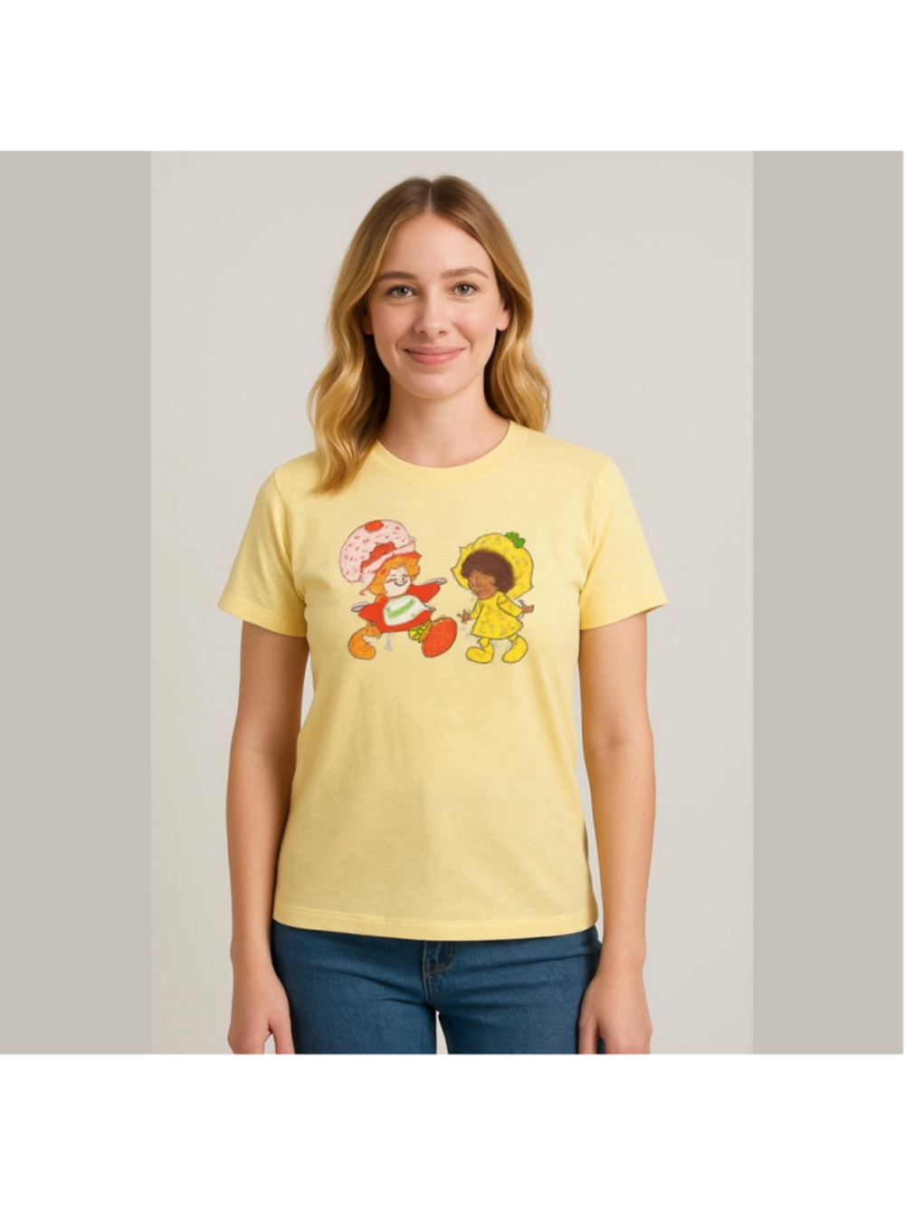 Women's Strawberry Shortcake Yellow Short Sleeve Tee multiple sizes available